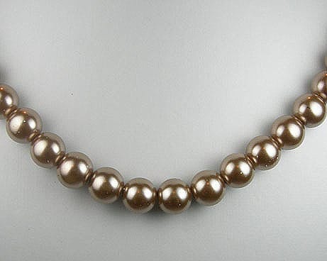 20 Vintage Gold Lustre Pearl Glass 