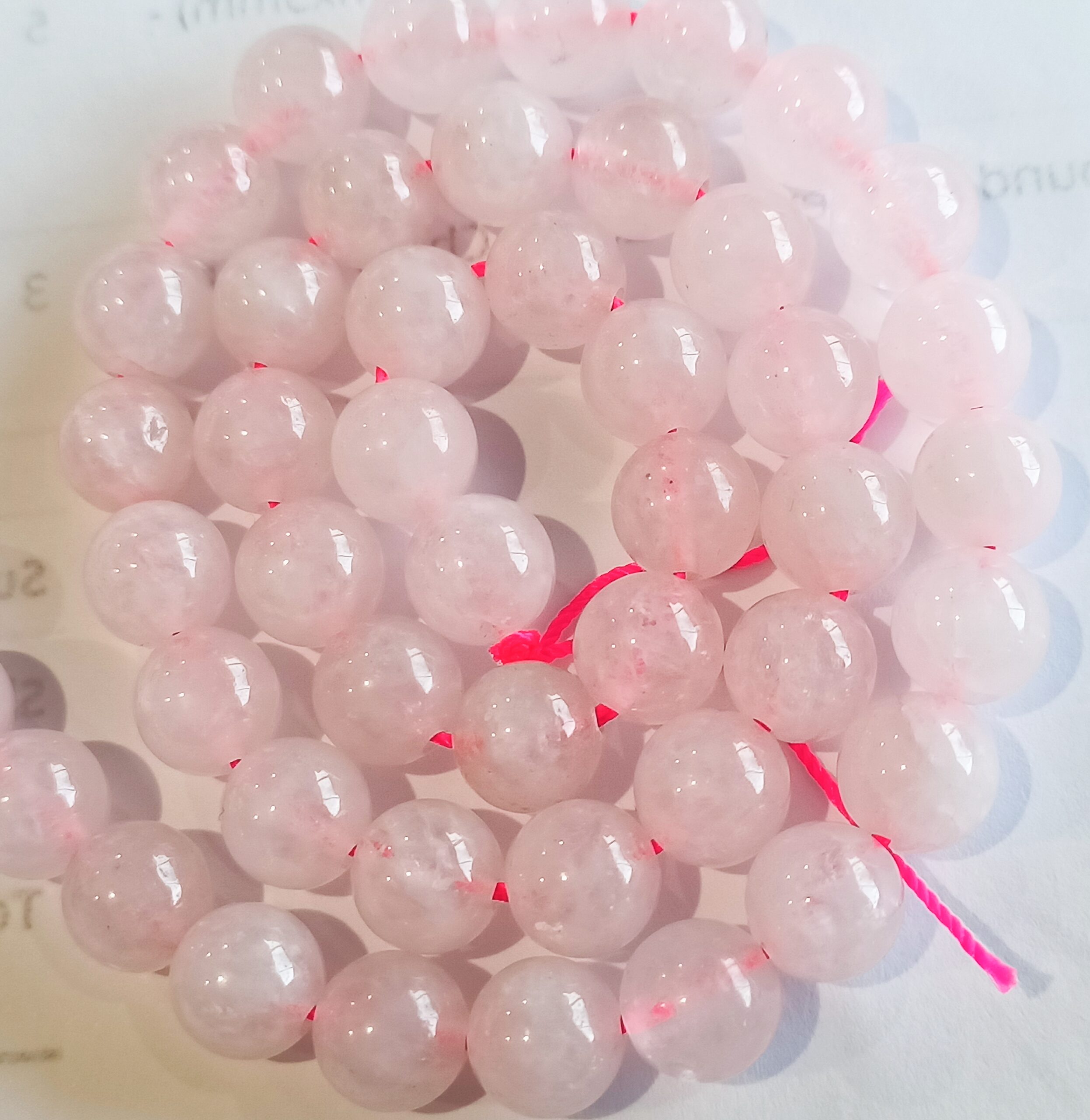 Natural Rose Quartz Gemstones (6mm 
